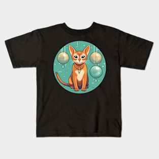 Abyssinian Cat Xmas Ornament, Love Cats Kids T-Shirt